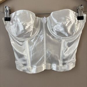 Vassarette Women’s Corset Bra Top White Size 34B Lingerie Bustier